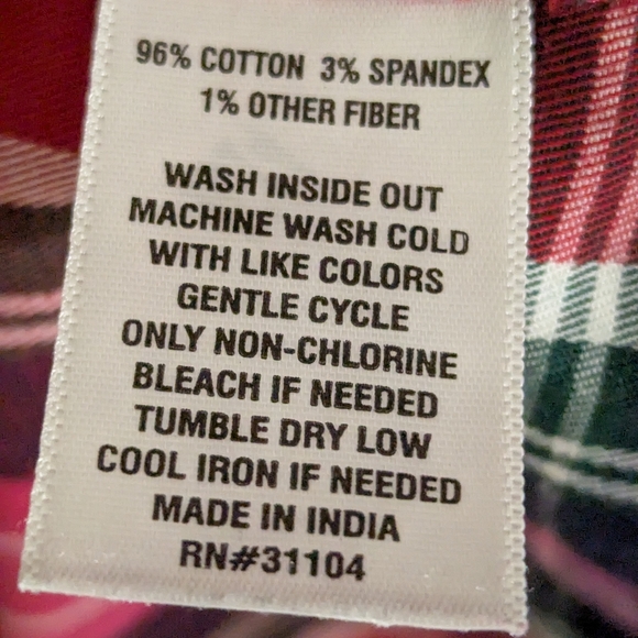 Crown & Ivy red pink gold foil polka dots ruffled long balloon sleeve top sz L - Picture 10 of 10